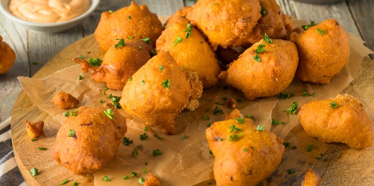 Jalapeno Hush Puppies with Dipping Sauce