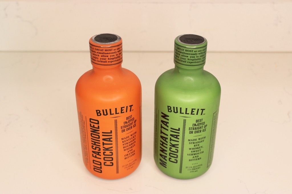 Two bottles Bulleit Crafted Cocktails