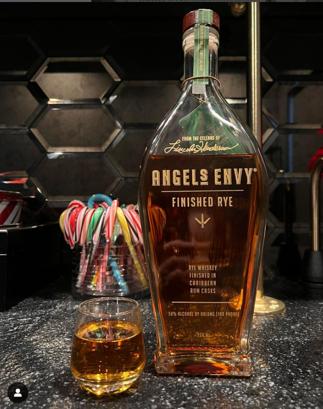 Angel's Envy Rye bottle and glass