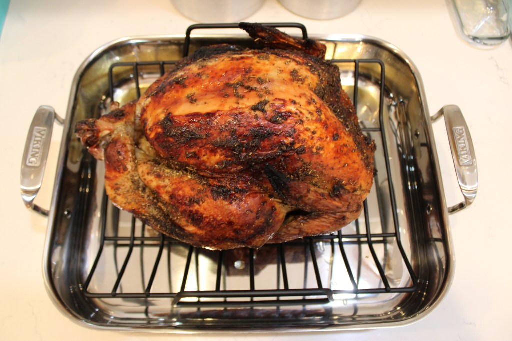 turkey in roasting pan