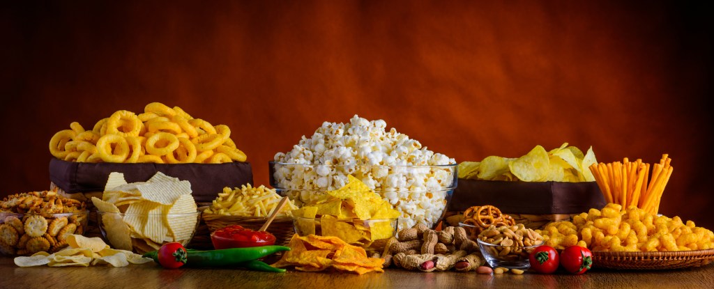salty snacks on a table