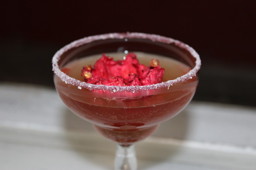 beautiful cocktail in coupe glass