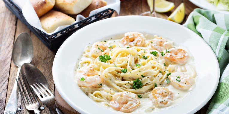 Easy Shrimp Fettucine Alfredo