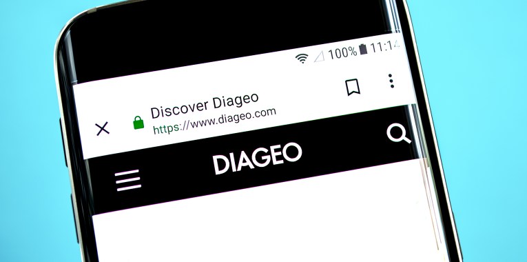 Diageo on smartphone